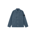 Surchemise bouton pression multi poches denim coton léger bleu indigo
