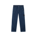 Pantalon ample nylon bleu jeans taille élastique cordon