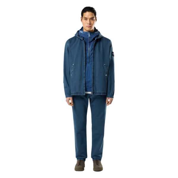 Jean droit regular STONE ISLAND cinq poches coton denim léger bleu indigo
