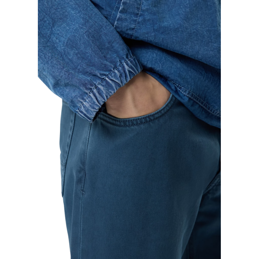 Jean droit regular STONE ISLAND cinq poches coton denim léger bleu indigo