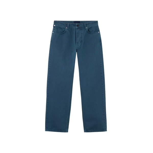 Jean droit regular STONE ISLAND cinq poches coton denim léger bleu indigo