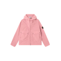 Blouson zippé veste à capuche polyester  déperlant doux rose Light touch