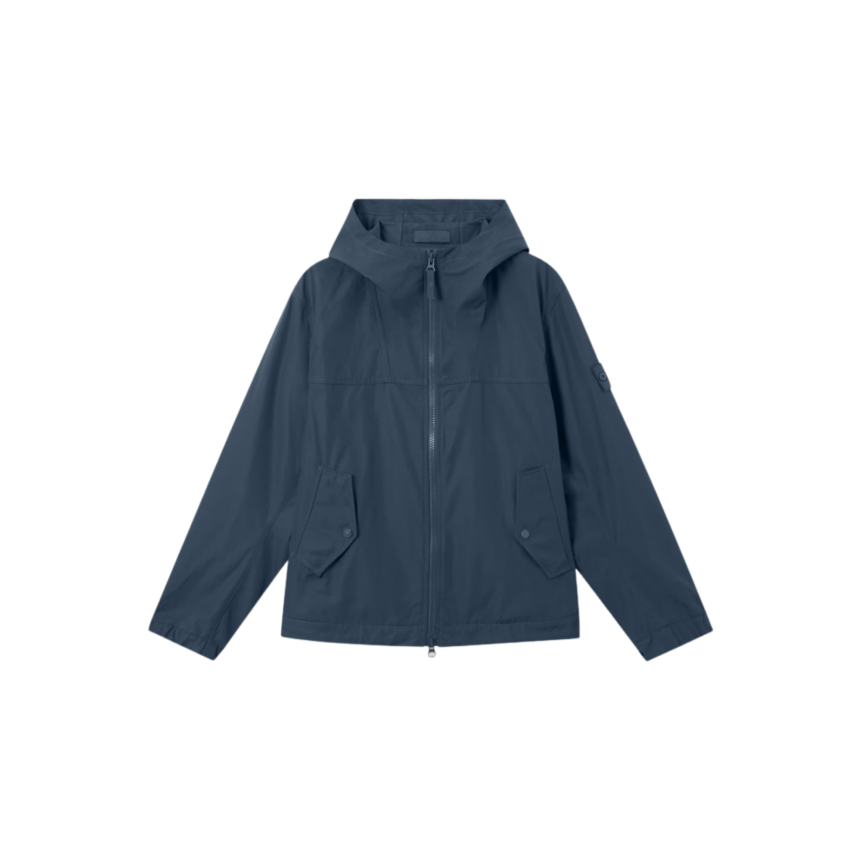 Veste à capuche STONE ISLAND en toile de coton bleu ardoise CANVAS Collection Ghost