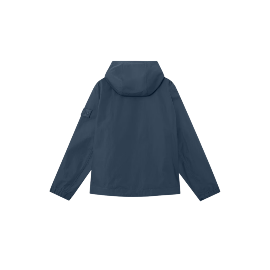 Veste à capuche STONE ISLAND en toile de coton bleu ardoise CANVAS Collection Ghost