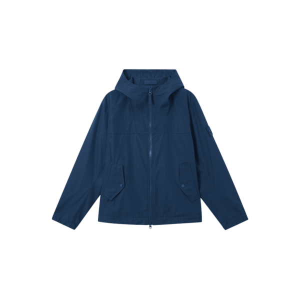 Veste à capuche STONE ISLAND en toile de coton bleu marine CANVAS Collection Ghost