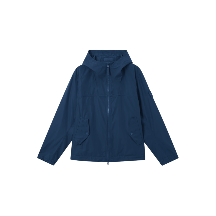 Veste à capuche STONE ISLAND en toile de coton bleu marine CANVAS Collection Ghost