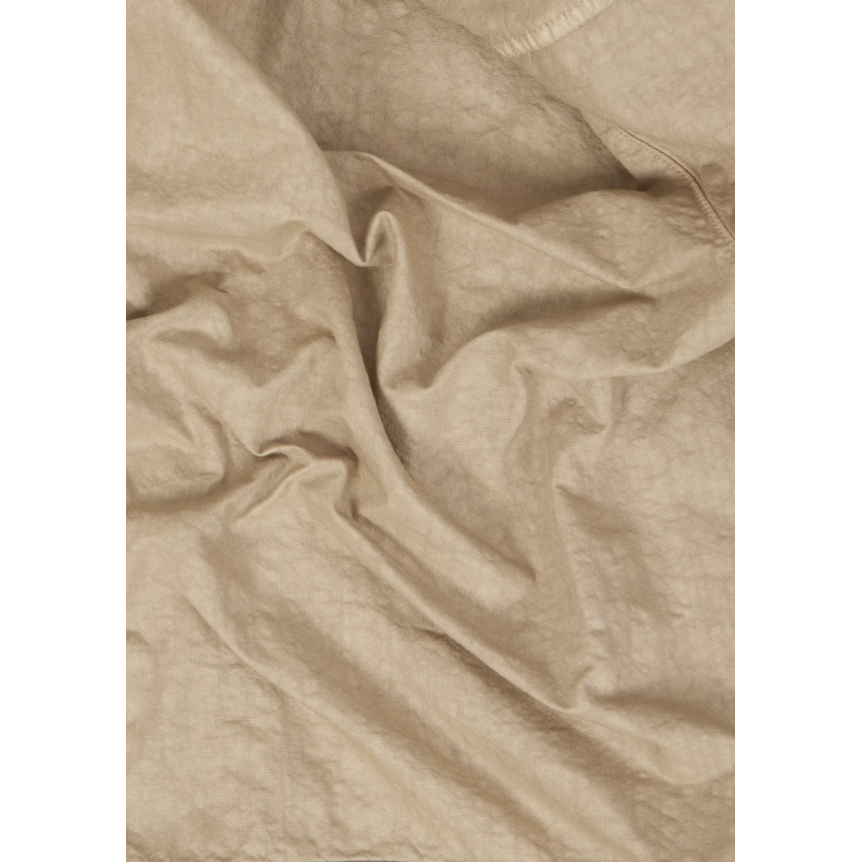 Veste à capuche zippée STONE ISLAND col montant nylon Panama beige sable