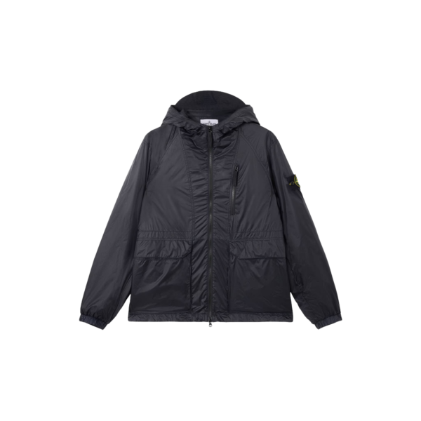 Veste à capuche zippée STONE ISLAND nylon ripstop CORDURA® bleu marine