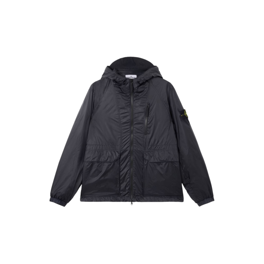 Veste à capuche zippée STONE ISLAND nylon ripstop CORDURA® bleu marine