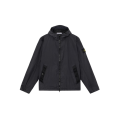 Veste à capuche zippée  nylon reps recyclé Crinkle noir