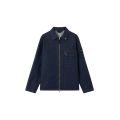 Surchemise ample zippée coton denim brut bleu indigo