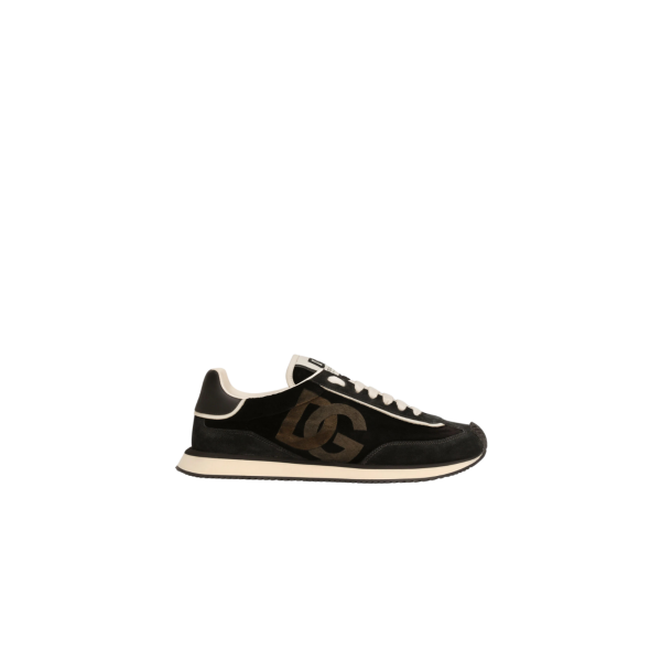 Baskets DOLCE & GABBANA Cushion velours cuir veau avec logo DG