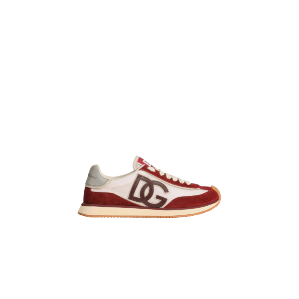 Baskets DG Cushion nylon daim écru bordeaux