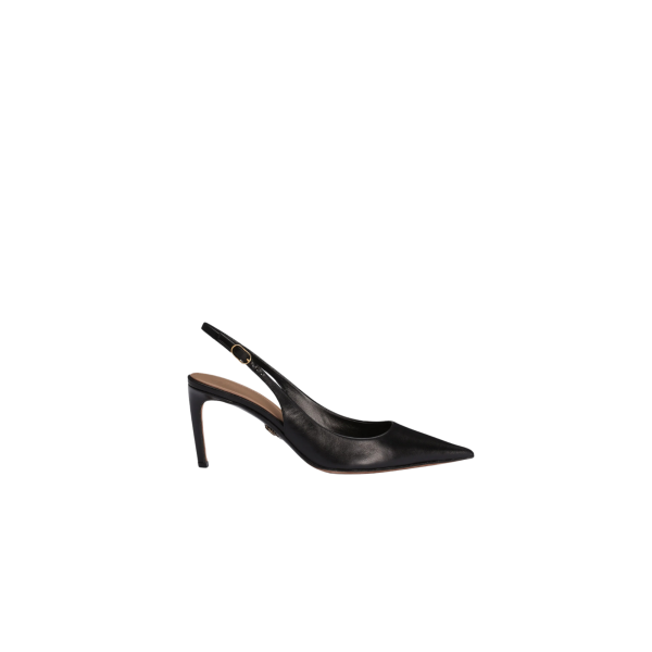 Escarpins à bride DOLCE & GABBANA arrière cuir chèvre poli noir