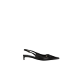 Escarpins Slingback  à bride arrière cuir nappa noir logo DG doré