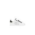 Baskets Portofino cuir veau nappa blanc logo DG perfore noir