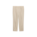 Pantalon ajusté coton beige porte clé triangle