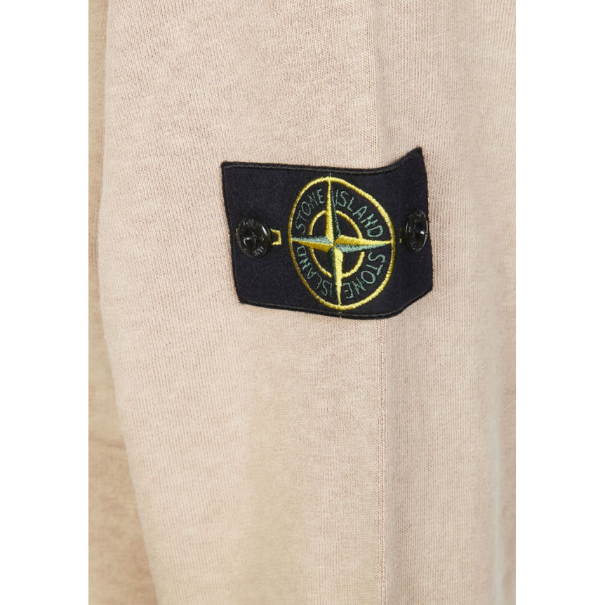 Sweat-shirt ras-du-cou STONE ISLAND coton flammé beige