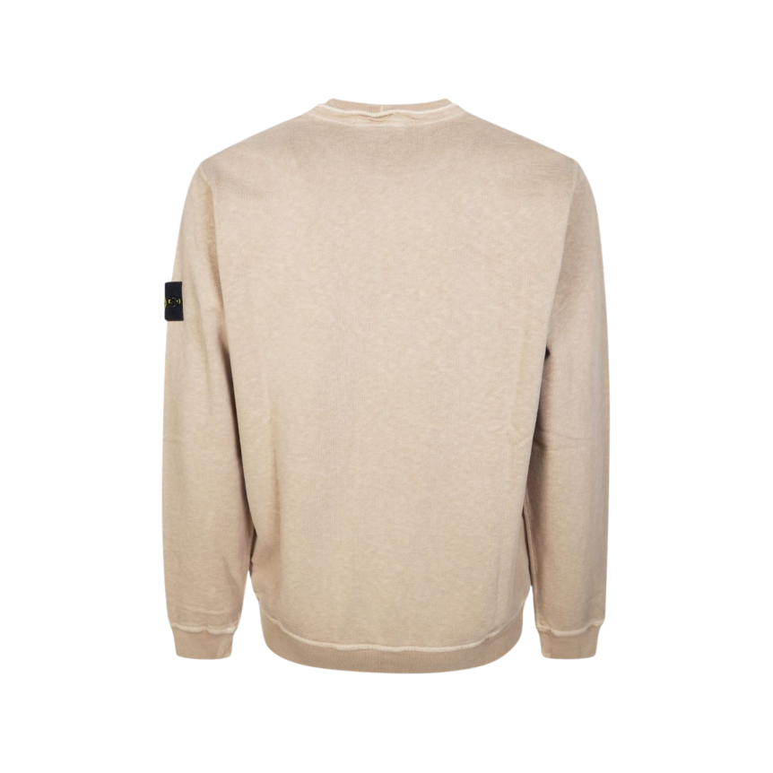 Sweat-shirt ras-du-cou STONE ISLAND coton flammé beige