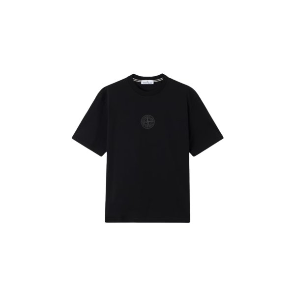 T-shirt manche courte STONE ISLAND jersey coton bio noir boussole camouflage dos
