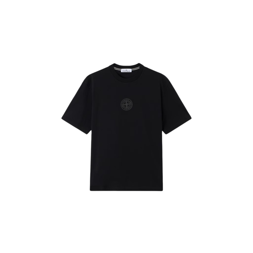 T-shirt manche courte STONE ISLAND jersey coton bio noir boussole camouflage dos