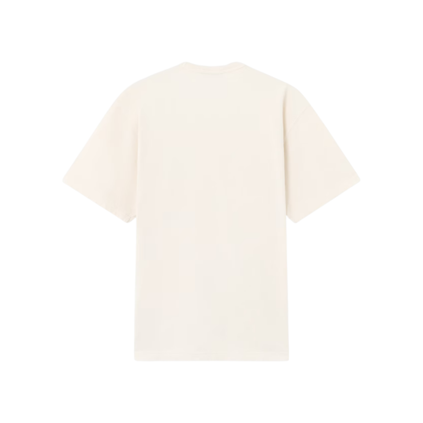 T-shirt col rond STONE ISLAND coton écru poche poitrine bouton pression