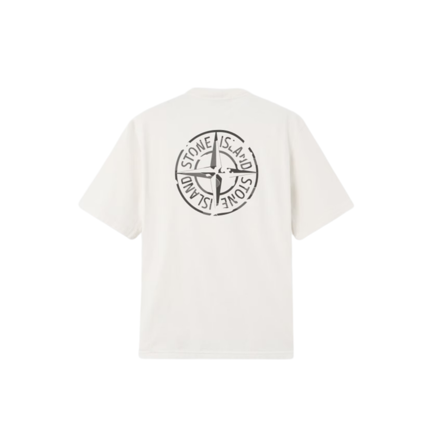 T-shirt manche courte STONE ISLAND jersey coton bio imprimé Camo Compass