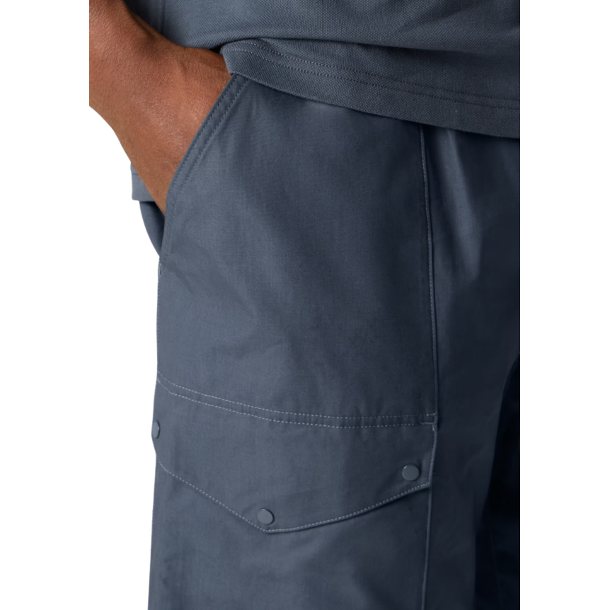 Short cargo STONE ISLAND coton lin bleu ardoise Collection Ghost