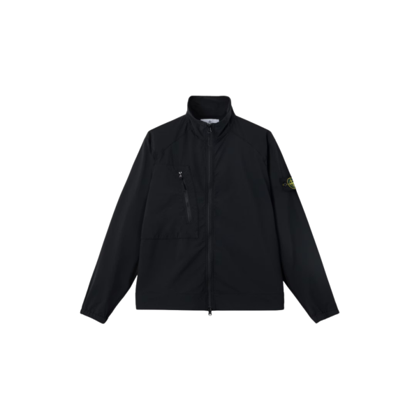 Veste zippée STONE ISLAND surchemise col montant polaire nylon noir
