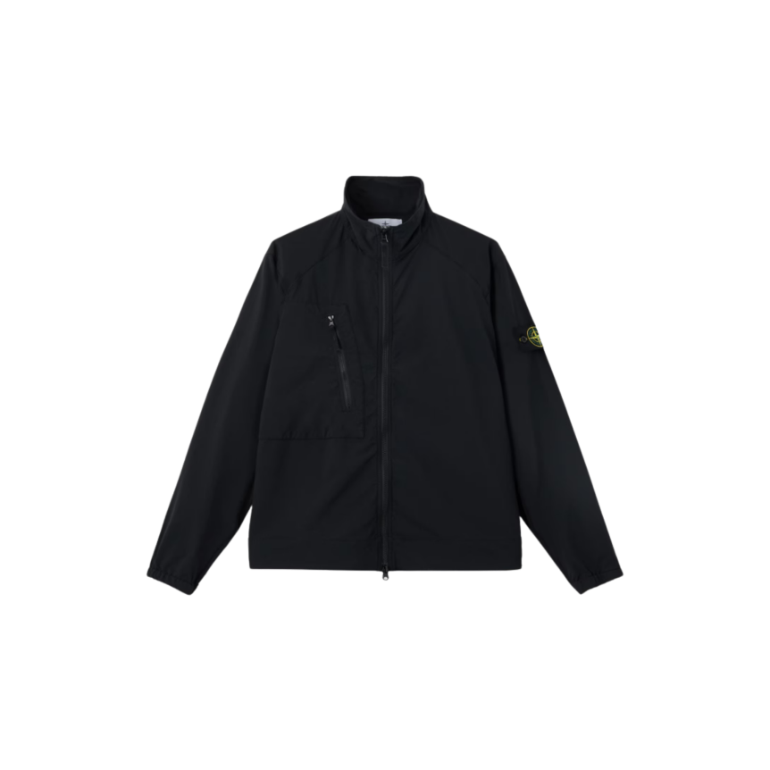 Veste zippée STONE ISLAND surchemise col montant polaire nylon noir