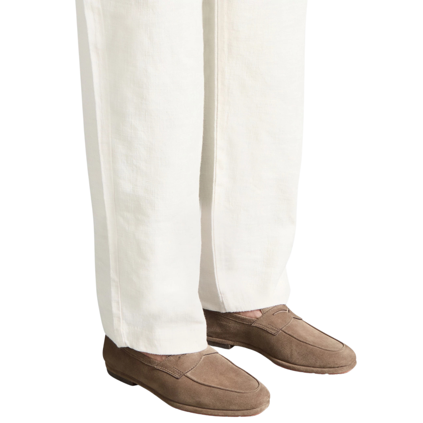 Mocassin SANTONI Penny Carlo daim marron