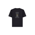 T-shirt manche courte col rond coton noir Chien Ito FF noir