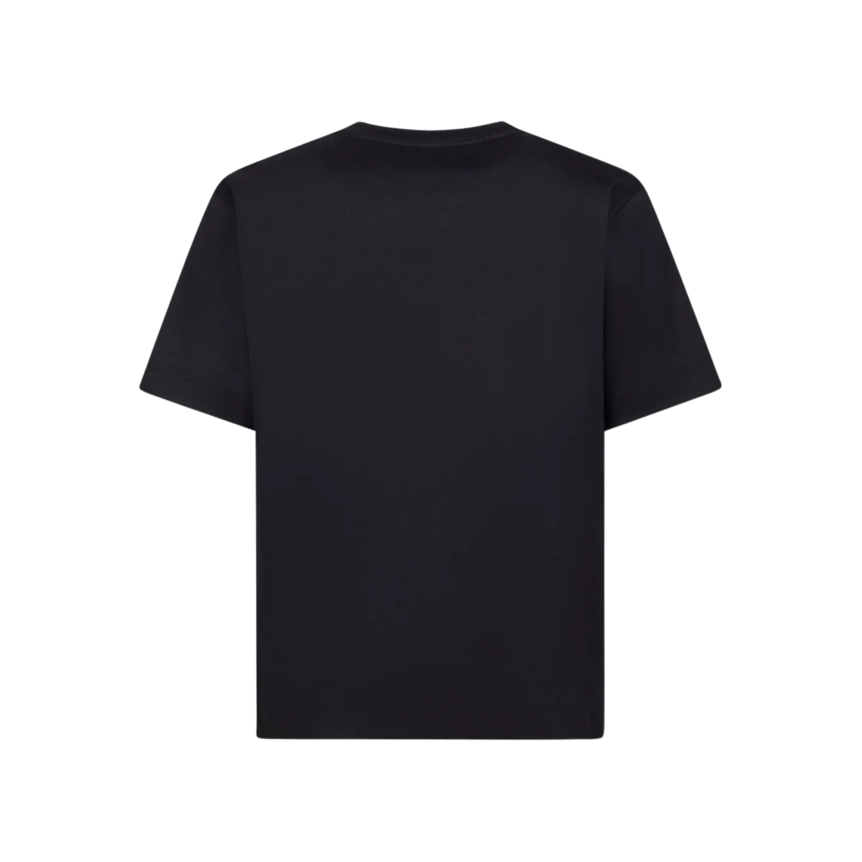 T-shirt manche courte FENDI col rond coton noir Chien Ito FF noir