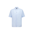 Chemise manche courte coton bleu ciel FF métal
