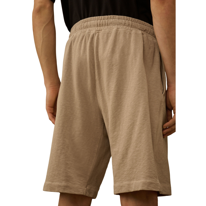 Bermuda CP COMPANY en molleton de coton délavé vieilli beige gris