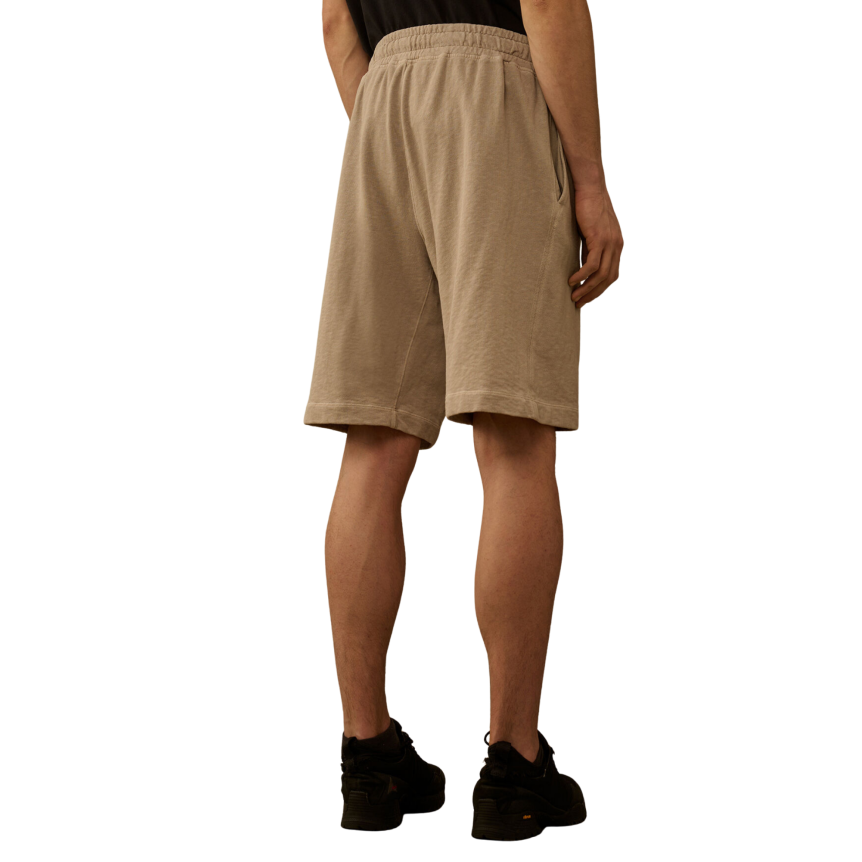 Bermuda CP COMPANY en molleton de coton délavé vieilli beige gris