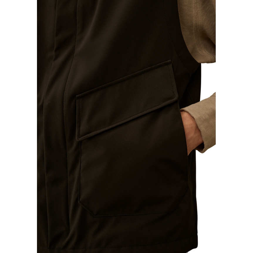 Gilet sans manches CP COMPANY à capuche lunettes nylon recyclé Shell R noir