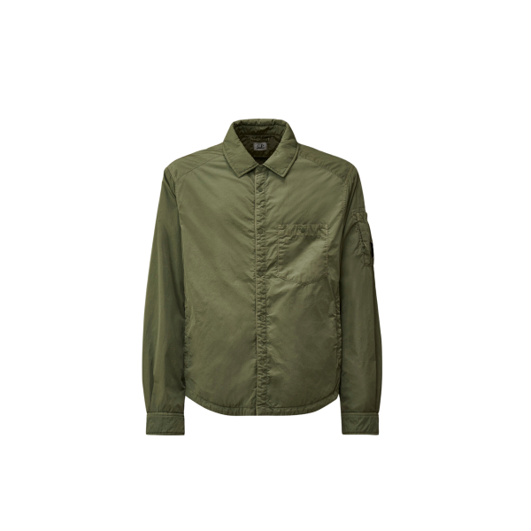 Chemise rembourrée CP COMPANY Blouson à capuche nylon Chrome R kaki