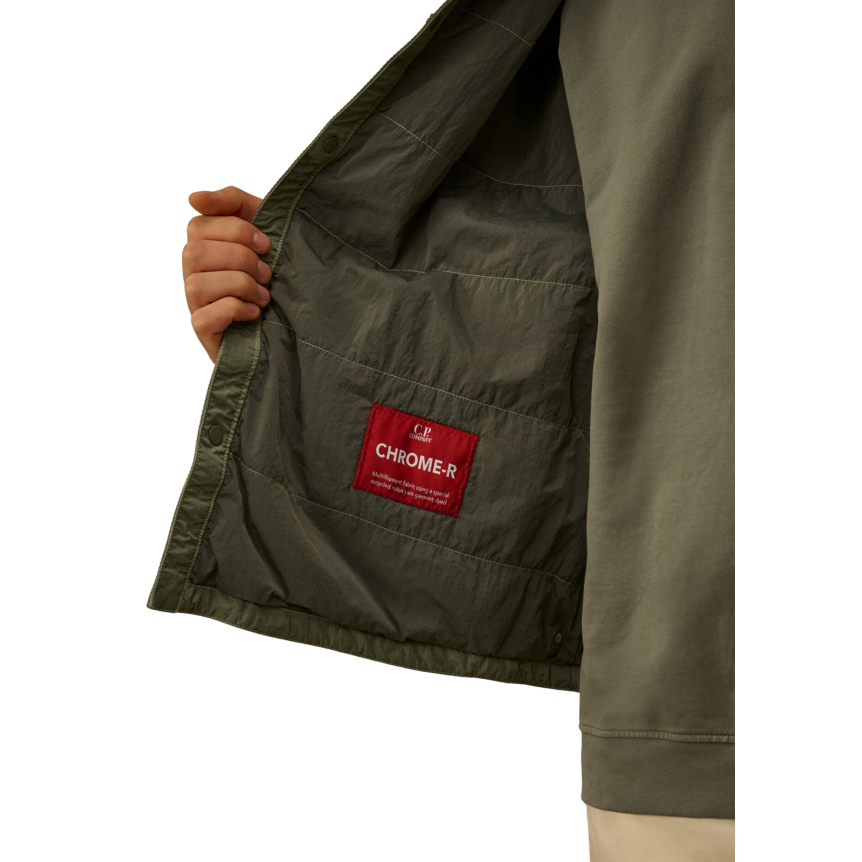 Chemise rembourrée CP COMPANY Blouson à capuche nylon Chrome R kaki