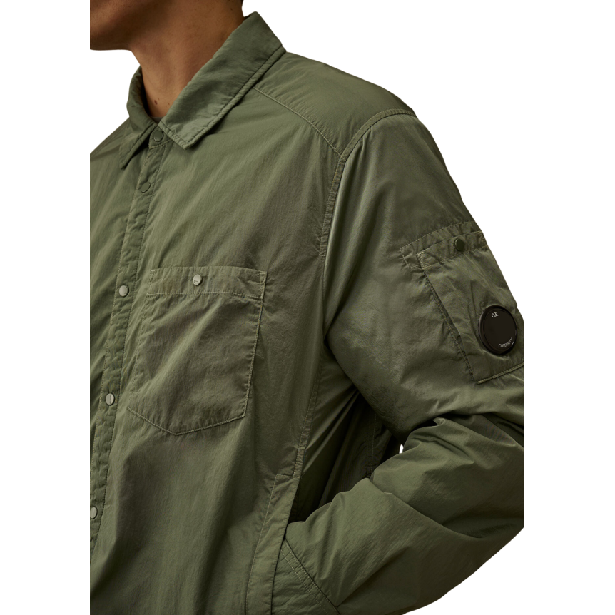 Chemise rembourrée CP COMPANY Blouson à capuche nylon Chrome R kaki