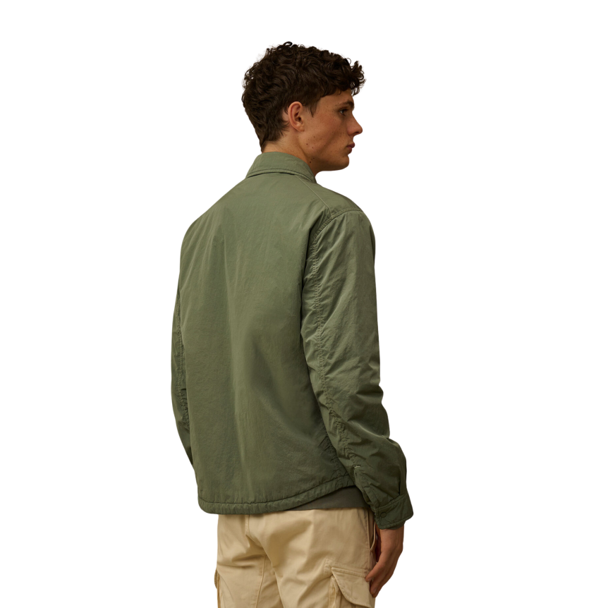 Chemise rembourrée CP COMPANY Blouson à capuche nylon Chrome R kaki