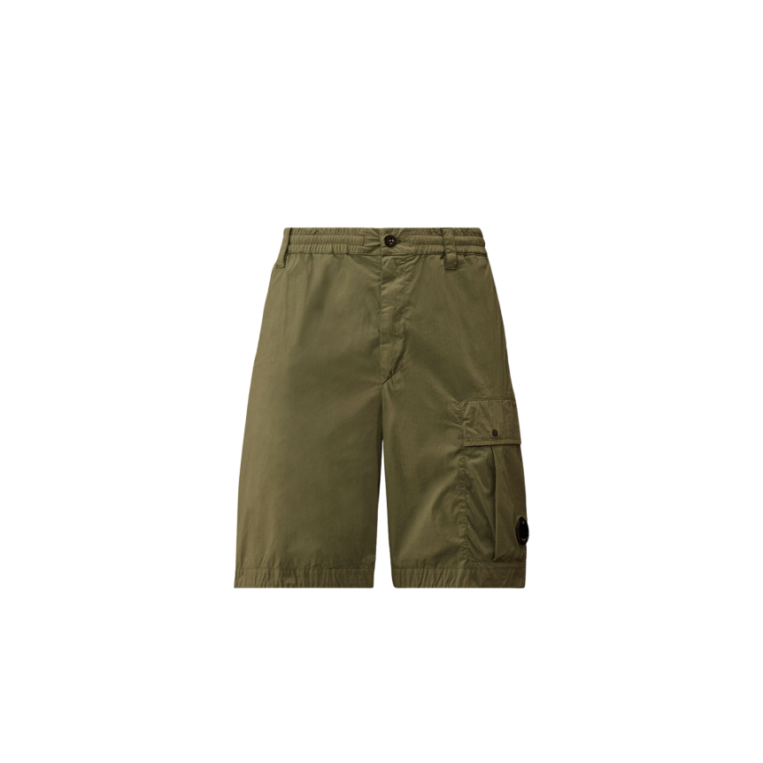 Short cargo CP COMPANY coton extensible nylon 50 Fili kaki lentille poche