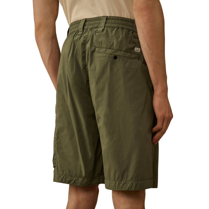 Short cargo CP COMPANY coton extensible nylon 50 Fili kaki lentille poche