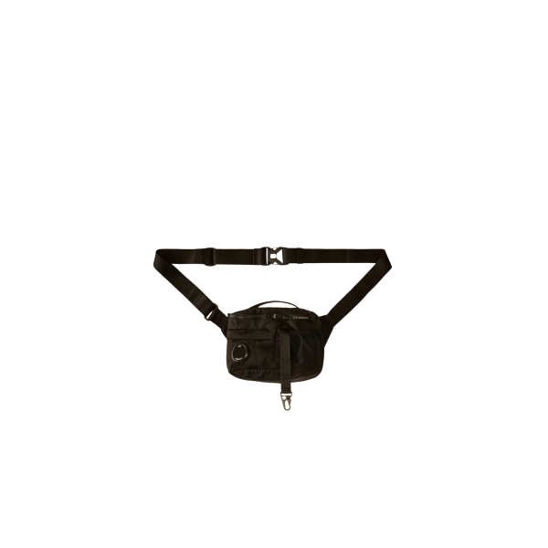 Sac banane CP COMPANY nylon noir lentille