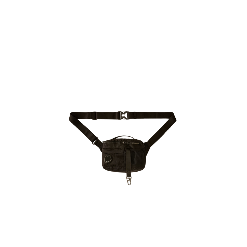 Sac banane CP COMPANY nylon noir lentille