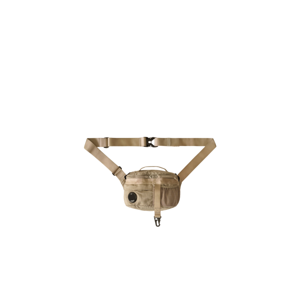 Sac banane CP COMPANY nylon beige gris lentille