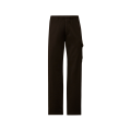 Pantalon de survêtement cargo coton polaire motif diagonal noir