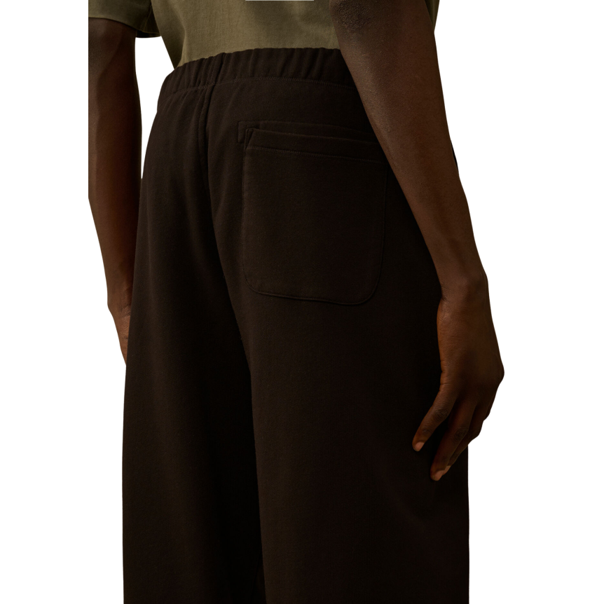 Pantalon de survêtement cargo CP COMPANY coton polaire motif diagonal noir