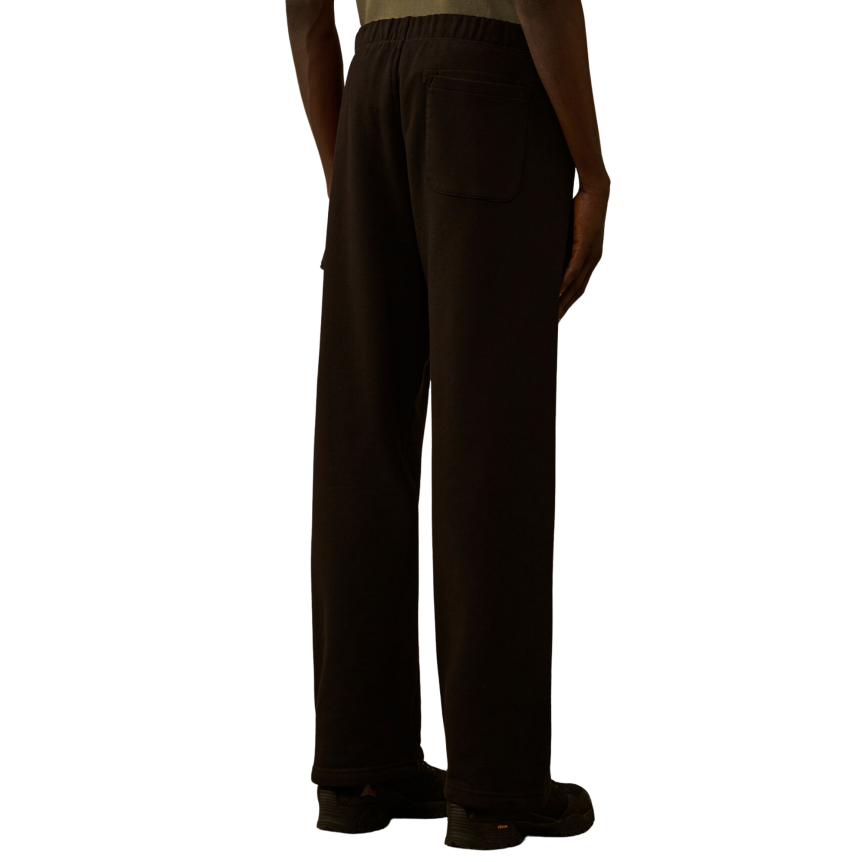 Pantalon de survêtement cargo CP COMPANY coton polaire motif diagonal noir