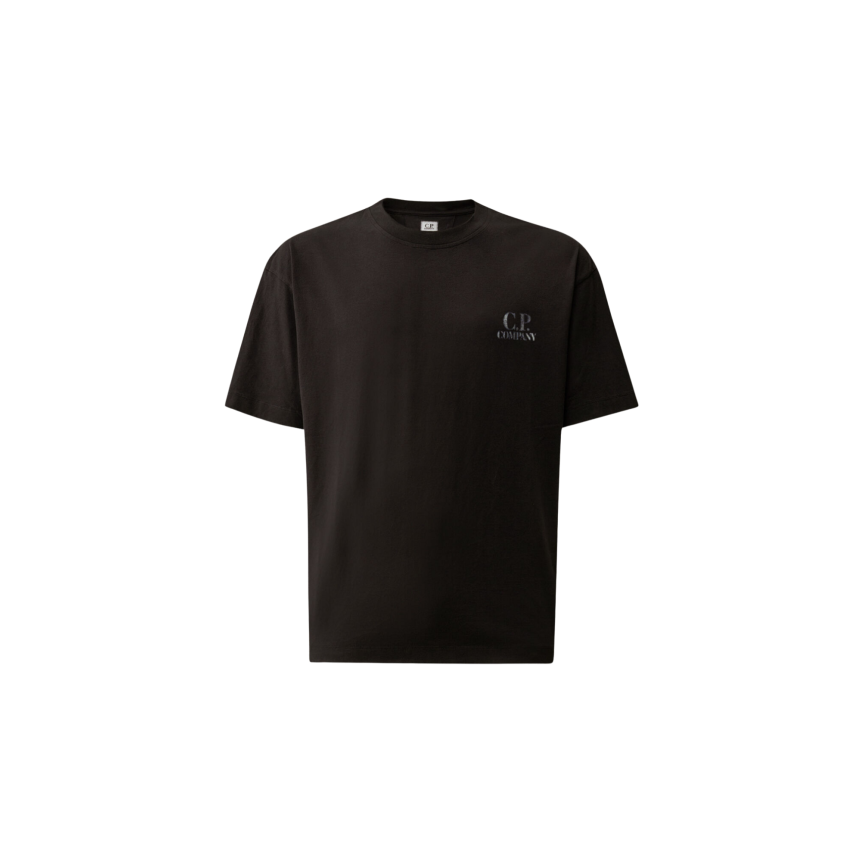 T-shirt manche courte CP COMPANY coton bleu marine logo CP British Sailor bleu flou dos